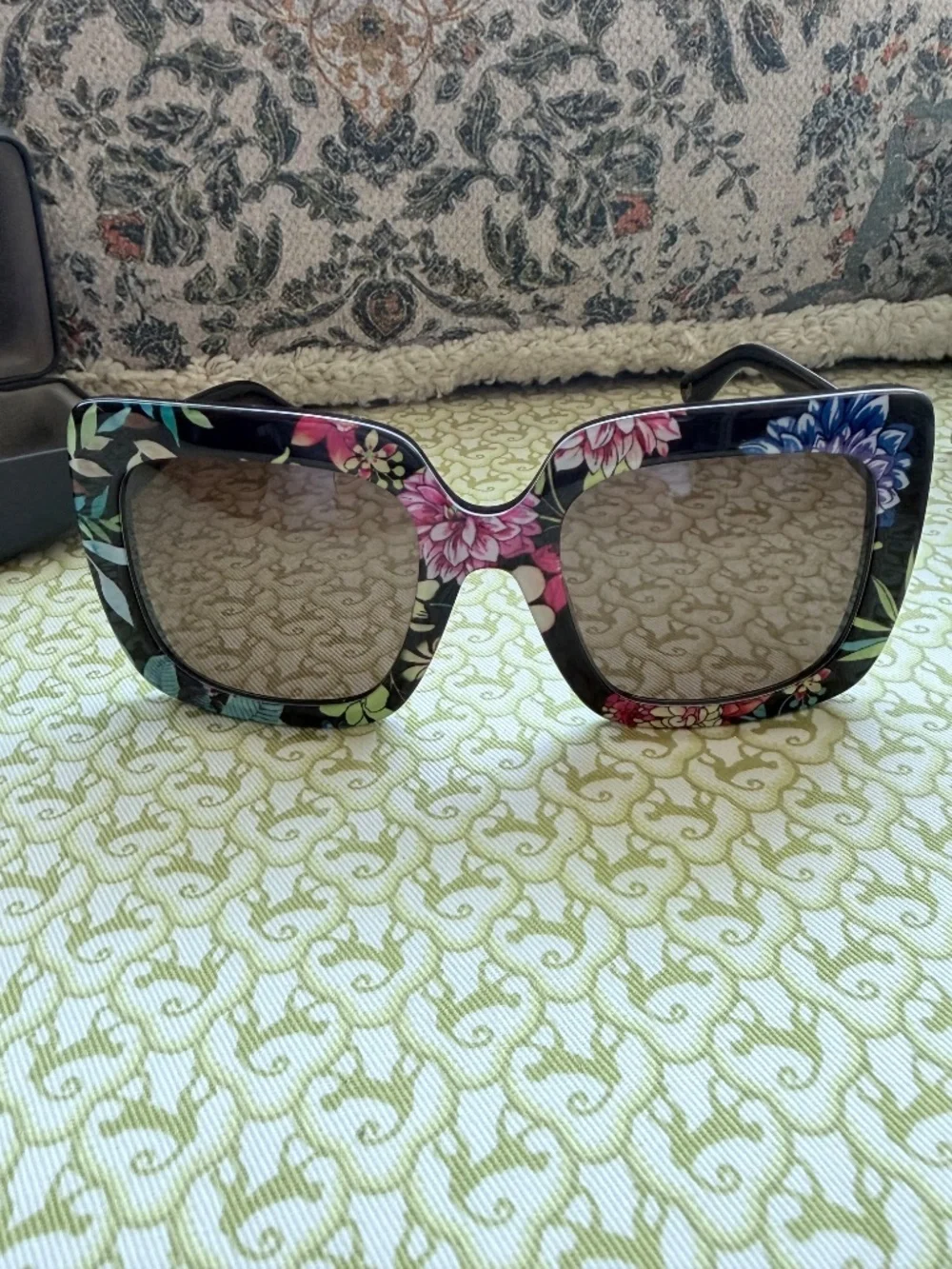 🌸 Johnny Was Sutton Print Oversized Sunglasses | Dreamer Noir | NWT | MSRP $145